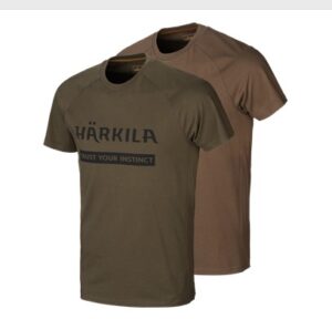 HÃ¤rkila T-Shirt Logo 2-pack Willow Green/Slate/Brown